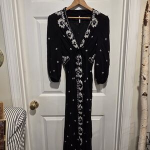 Black Floral Women's Dress